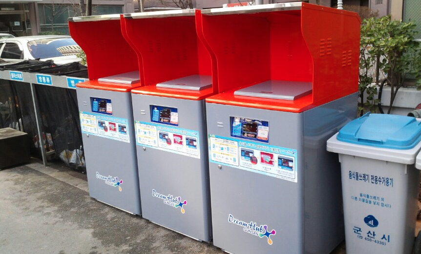 Контейнеры для мусора в Корее